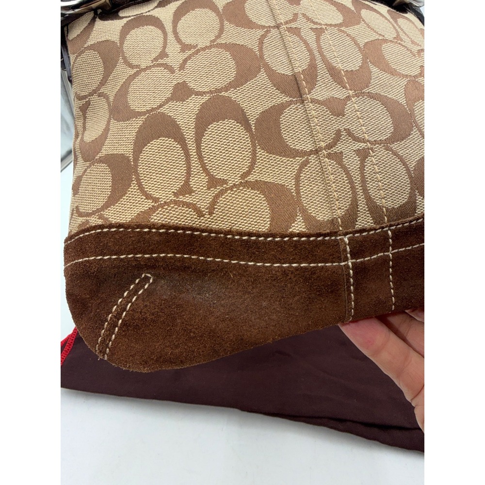 Coach Soho 3577 Signature Jacquard Suede Buckle Hobo Y2K Bag - Picture 8 of 13